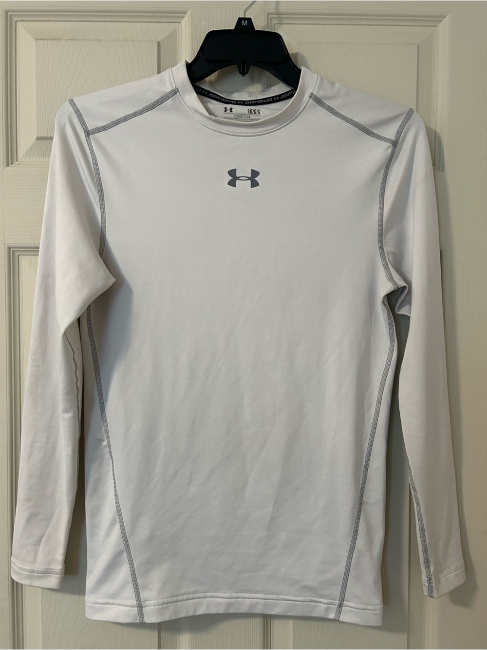 Under Armour Coldgear Men’s White Long-Sleeve Compression Top LG L